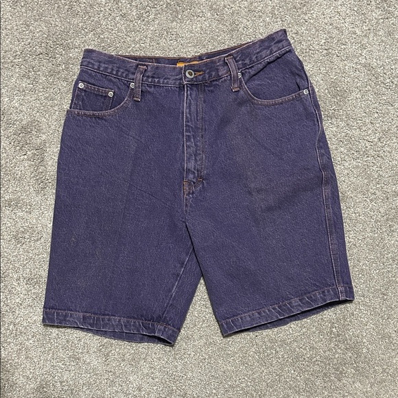 Vintage 90s QuikSilver Purple Jean Shorts - Picture 2 of 5